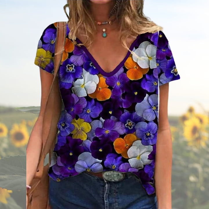 Daphne | T-shirt met bloemenprint