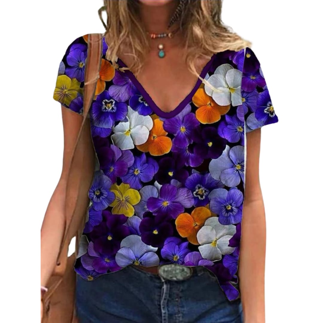 Daphne | T-shirt met bloemenprint